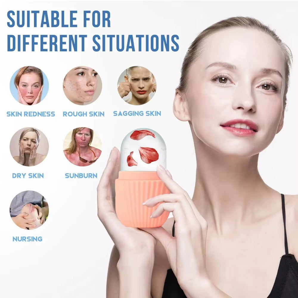 1/3PCS Ice Face Roller Stainless Steel Gua Sha Board Set Facial Massager Face Massage Roller Face Lifting Beauty Skin Care Tools